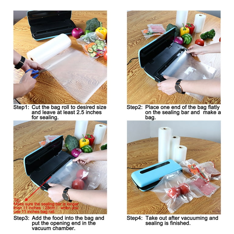 O2frepak 8x50' 4Packs Food Vacuum Sealer Bags Rolls,Seal a Meal