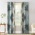 thumbnail image 2 of Hokiten Blue Christmas Blackout Curtains | Light Blocking Print Window Curtains, Xmas Botanical Pine Cones Thermal Insulated Window Drapes for Living Room Kitchen Cafe (2 Panels, 84"W x 54"L), 2 of 7