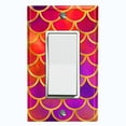 thumbnail image 1 of Metal Light Switch Plate Outlet Cover Mermaid Red Purple MER011, 1 of 13