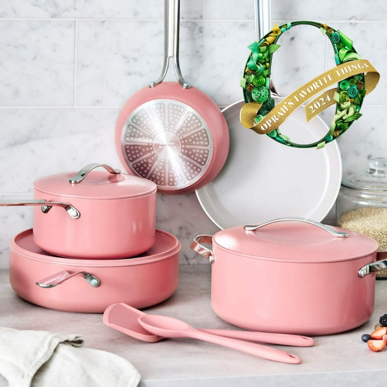 GreenPan Nova 10-Piece Cookware Pots and Pans Set, Oprah's