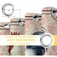 thumbnail image 4 of Early Rooster Blackout Curtains for Bedroom, Pink Spring Farmhouse Leaves Burlap Thermal Insulated Kitchen Drapes with Grommets, Light Blocking Window Treatment, 2 Panels 42" x 84", 4 of 7
