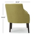 thumbnail image 4 of Christopher Knight Home Modern Club Chair, Contemporary Upholstered with Sturdy Birch Wood Legs, Mid-Century Accent Chair for Living Room, Bedroom or Office, Green, 4 of 7