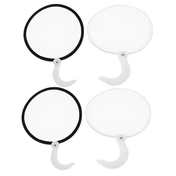 GOOHOCHY Abanico de mano plegable redondo de 4 piezas, abanico plegable de verano, abanico plegable simple.