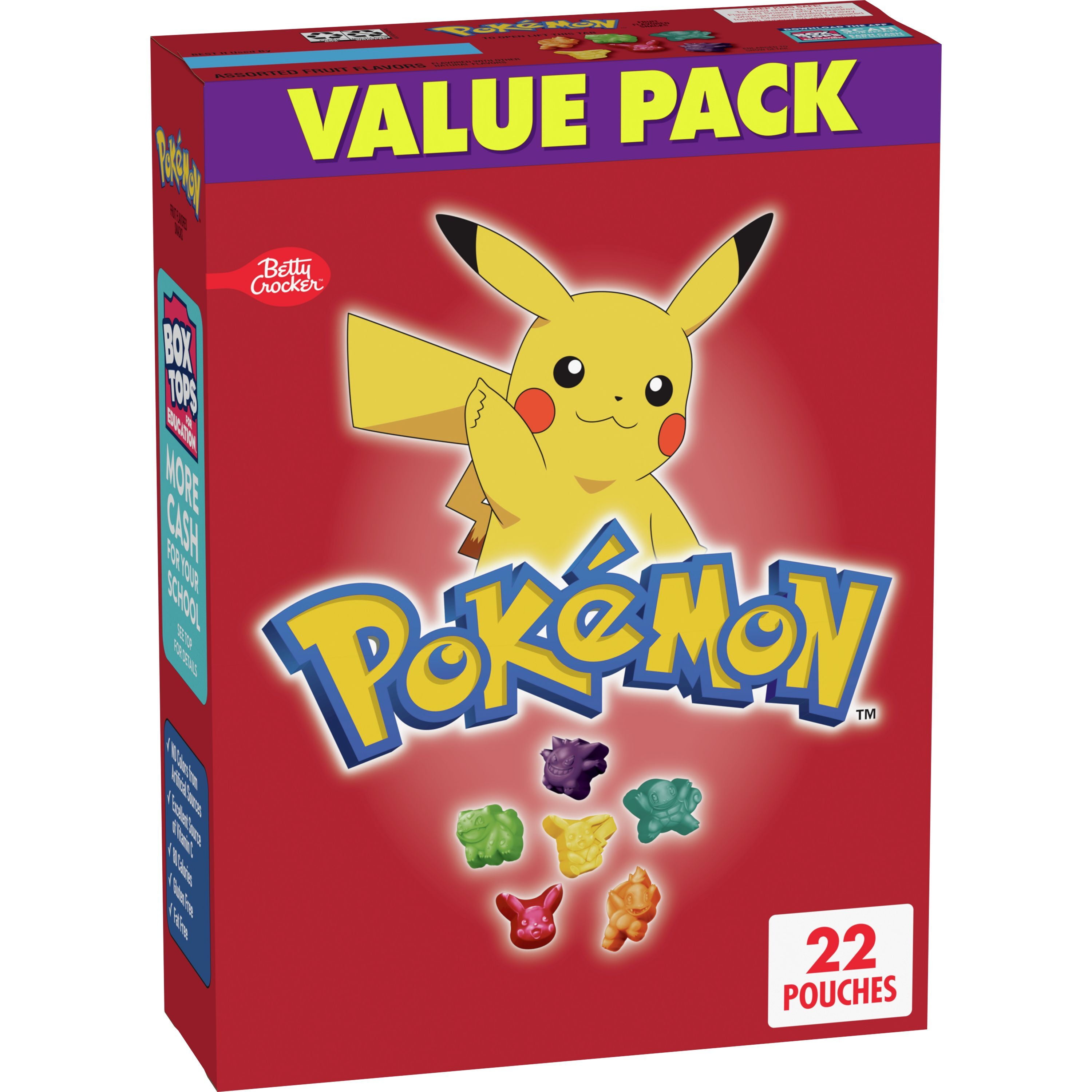 Pokemon Fruit Flavored Snacks, Treat Pouches, Value Pack, 22 ct