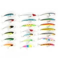 thumbnail image 2 of Señuelos de pesca artificiales, 20 piezas de señuelos de pesca de plástico, aparejos de pesca, señuelos de pesca realistas, diseño revolucionario, 2 of 8