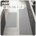 thumbnail image 3 of PABUBE Kitchen Rug and Mat Kitchen Mat Anti Fatigue, Non Slips Kitchen Floor Mat, Kitchen Rug or Mat Washable, 17"x 29"+17"x 59", Gray, 3 of 9