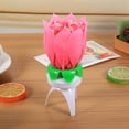 thumbnail image 2 of Un toque decorativo sorprendente para fiestas de cumpleaños y regalos Vela con forma de flor y base triangular, 2 of 7