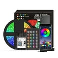 thumbnail image 1 of Yeacher Smart Wifi LED RGB Strip Lights IP65 Waterproof 16.4ft. 5050 Color Changing Lights with Voice & APP & 24 Keys Remote Control Tape Lights Christmas Decoration Light for Home Party Festival, 1 of 8