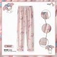 thumbnail image 4 of Sanrio Hello Kitty pantalones de pijama Anime Kuromi Cinnamoroll My Melody camisón de franela Kawaii Y2K niñas ropa de descanso de felpa invierno, 4 of 4