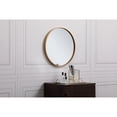 thumbnail image 3 of Metal frame round mirror 18 inch in Brass, 3 of 5