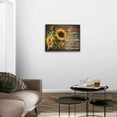 thumbnail image 4 of Rustic Farm Sunflower Wall Art Sunflower Hummingbird Canvas Print Paintings Framed Inspirational Quotes Pictures Modern Home Decor For Living Room Kitchen Bathroom Ready To Hang,12x16 Inch, 4 of 6