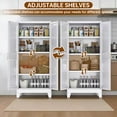 thumbnail image 3 of GangMei 61 Inches Tall Large Metal Storage Garage Cabinet, Steel File Cabinet with 4 Adjustable Shelves for Office and Home, School Office Storage Cabinet,  Assembly Required (White), 3 of 10
