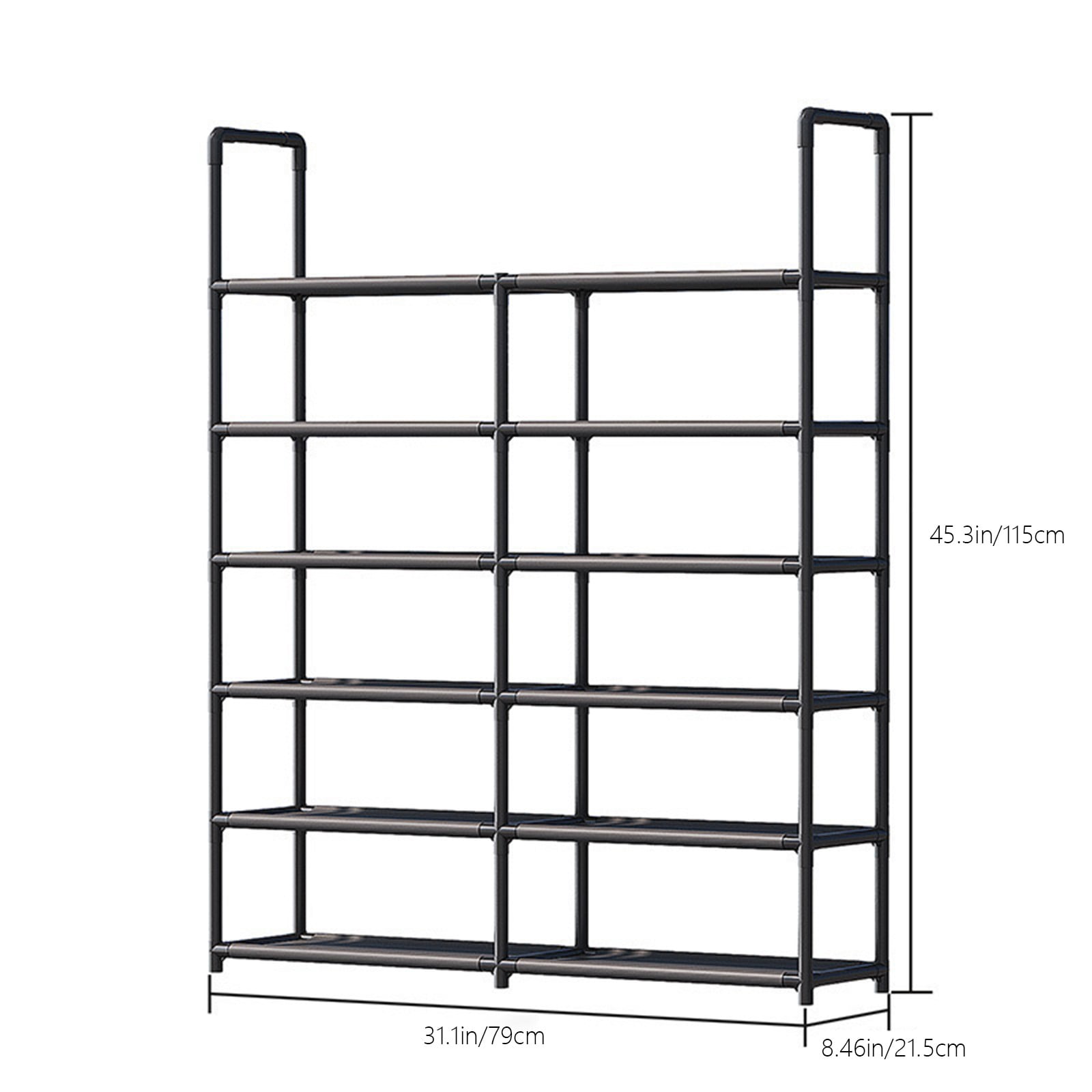 Shoe Rack | Shoe Cabinet & Storage Shelf | Multi-Tier Organizer for Entryway, Closet, or Mudroom | DIY Assembly Steel Frame | 5-Tier Shoe Storage Solution for Home Organization