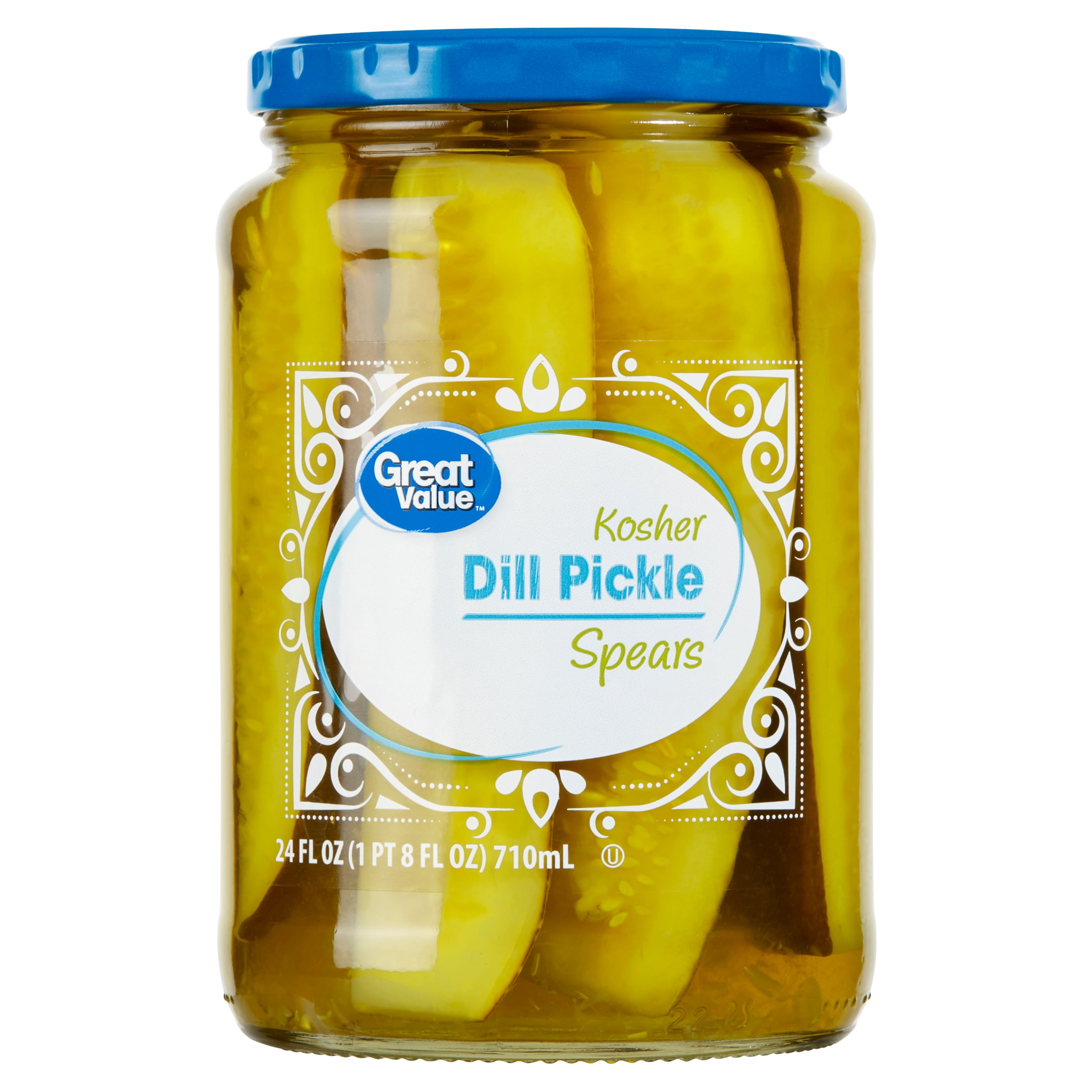 Great Value Kosher Spears Dill Pickle Fresh Pack, 24 fl oz