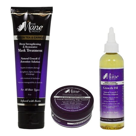 The Mane Choice  Growth Stimulating Edge Control, Scalp Nourishing Growth Oil, and Mask Treatment 3-piece (Best Oil Control Products For Men)