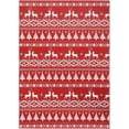 thumbnail image 2 of Yiwa 5x7 Christmas Area Rug with Anti-Slip Rubber Back Large Carpet for Living Room Bedroom Home Office, Red/White, 2 of 6