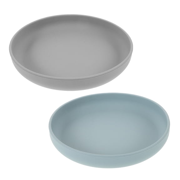 Soimiss 2Pcs Silicone Elderly Plate For Home Use Non Slip Plate Base Adaptive Feeding Assorted Color