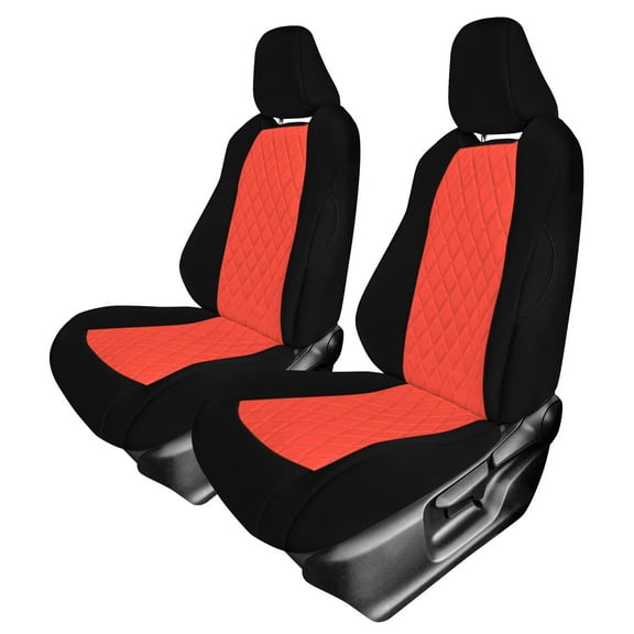For Toyota Corolla 2020-2024 FH Group Custom Fit Neoprene Car Seat Covers Waterproof Red - Front Seats ( Headrest - Detachable & Non Detachable)