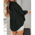 thumbnail image 4 of Womens Corduroy Peplum Shirts Tops Cute Long Sleeve Button Down Blouses with Pockets, 4 of 5