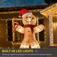 thumbnail image 4 of HOMCOM 8 Pi Gonflable Gingerbread Man Affichage de Vacances en Plein Air avec Lumières, 4 of 10