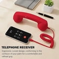 thumbnail image 2 of Retro Phone Handset for iPhone & Android, Vintage 90s Style Cell Phone Receiver with Microphone & 3.5mm Connection, Photo Prop, 2 of 7