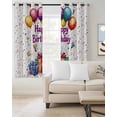 thumbnail image 2 of Happy Birthday Blackout Curtains for Bedroom Living Room Darkening Curtains 54 Inch Long Cartoon Colorful Balloon Gift Funny Short Curtain for Small Window Treatment Grommet Drapes 42"x54"x2, 2 of 9