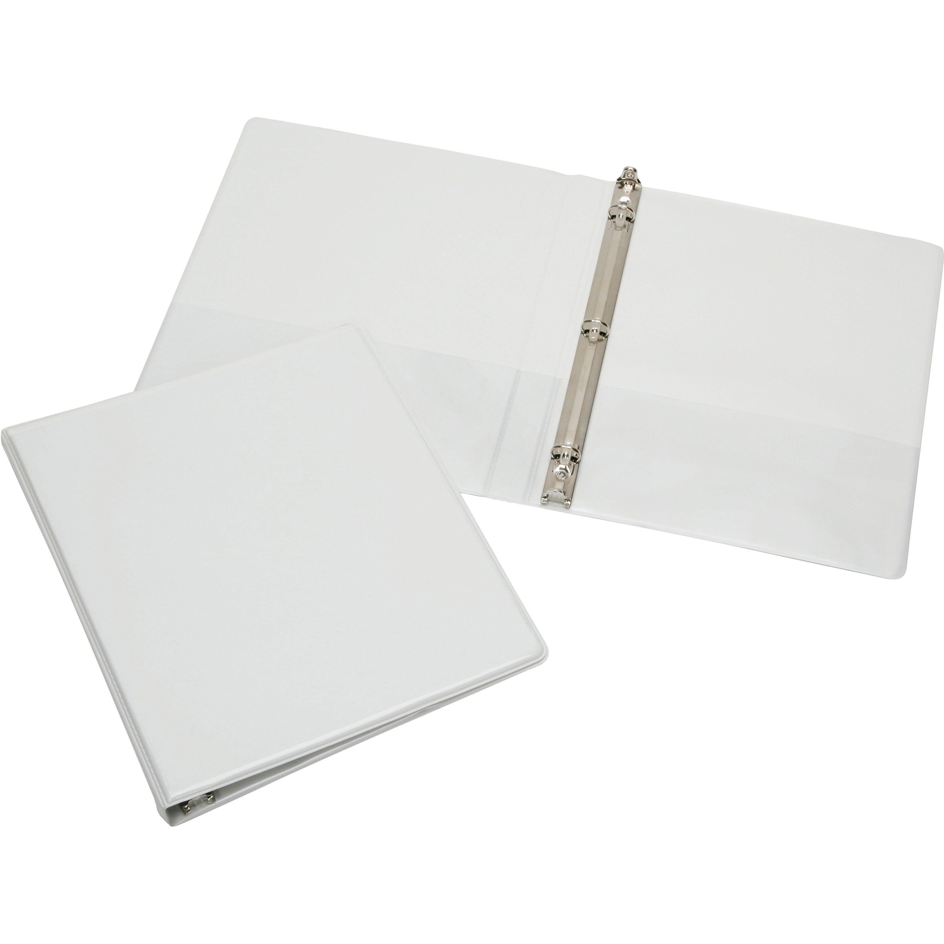 SKILCRAFT, NSN5104859, Round Ring Heavy-duty Vinyl Binder, 1 Each, White