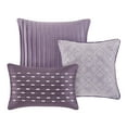 thumbnail image 6 of Madison Park Geometric Patterned 7-Piece California King Jacquard Ombre Affect Comforter Set, Purple, 6 of 6