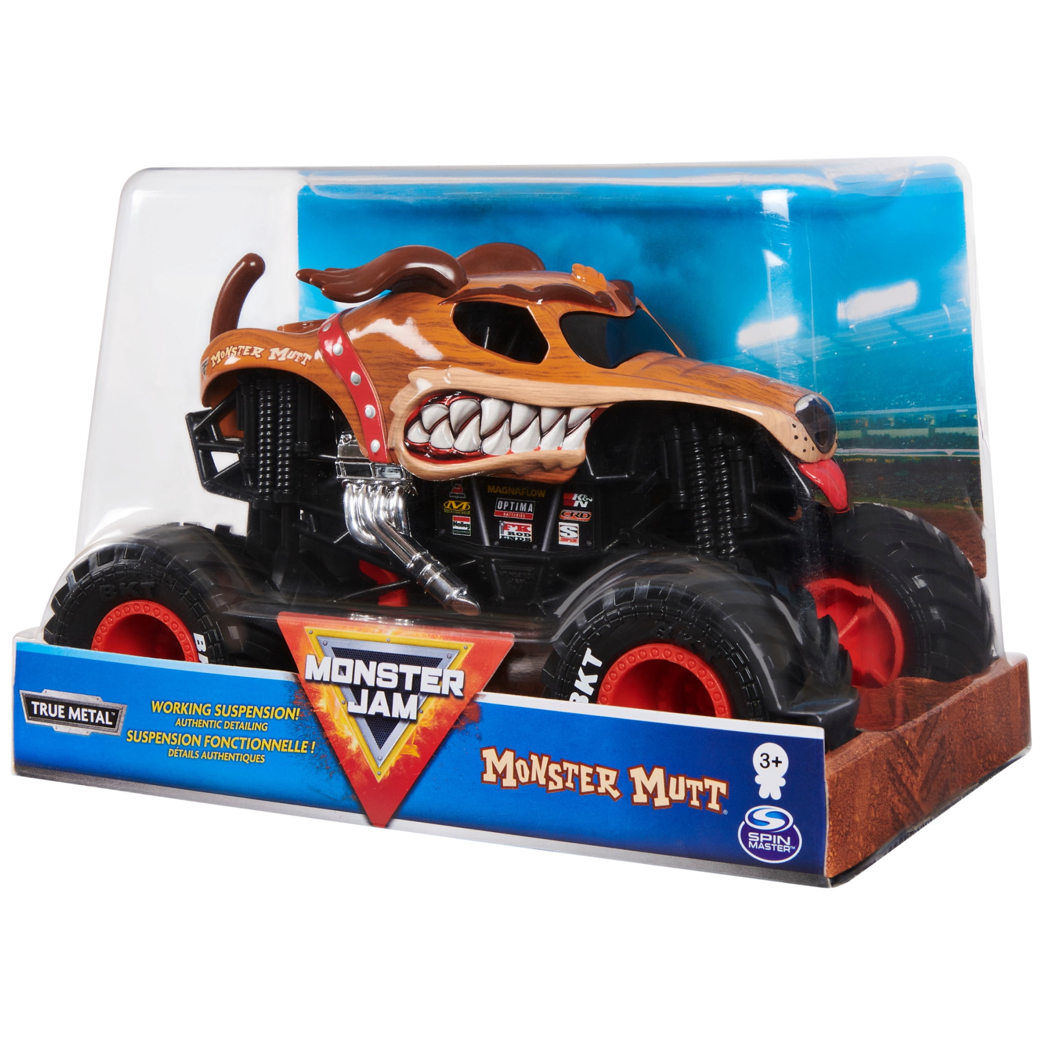 Monster Jam, Official Monster Mutt Truck, Die-Cast Vehicle, 1:24 Scale