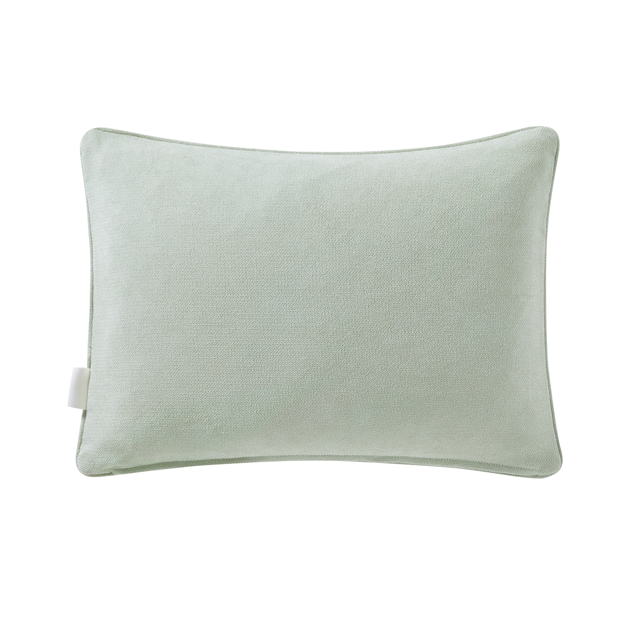 (2 pack) Beautiful Boucle Embroidered Floral Decorative Pillow by Drew Barrymore, 14" x 20", Sage