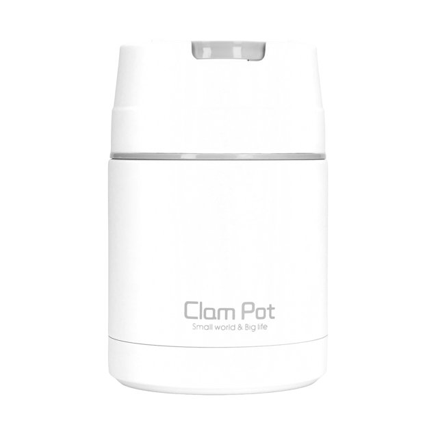Recipiente para alimentos aislado al vacío de 800 ml/27 oz, de acero inoxidable 304, de doble capa, con cuchara plegable, color blanco