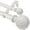 White, variant on KITBONIS 1" Diameter Curtain Rod Sets Warm Gold Adjustable Double Curtain Rod Set 48"-84"