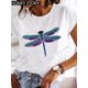 thumbnail image 3 of Camiseta holgada con estampado de mariposa y libélula explosiva para mujer, camiseta de manga corta con cuello redondo, camiseta de gran tamaño, ropa para mujer, 3 of 5