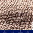 thumbnail image 5 of Bathroom Rugs Chenille Gradient Stripe Soft Plush Water Absorbent Shower Mat (20"x32", Coffee), 5 of 7