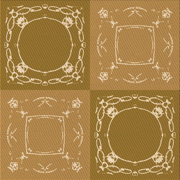 Ahgly Company Indoor Square Patterned School Bus Yellow Area Rugs, 6' Square