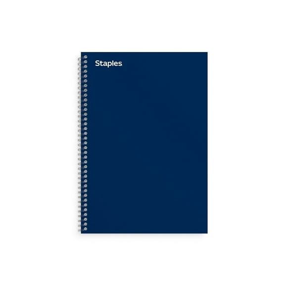 Staples TRU RED 3-Subject Notebook 5.88" x 9.5" College Ruled 138 Sheets Blue TR58352M-CC