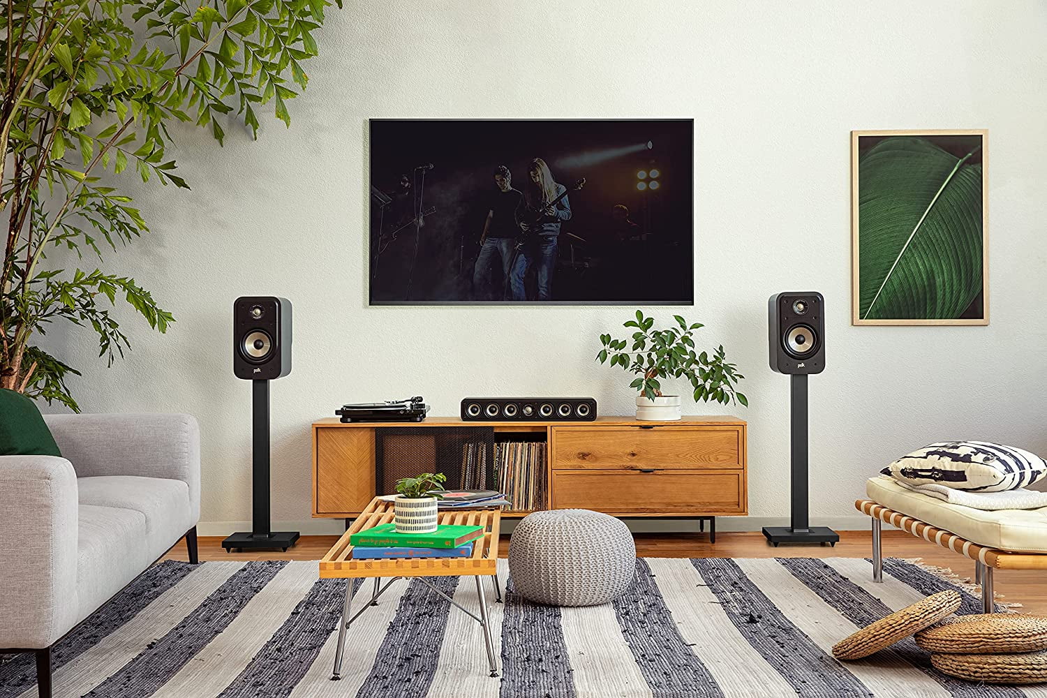 Polk Signature Elite ES20 Bookshelf Speaker - Hi-Res Audio Certified, Dolby Atmos & DTS:X Compatible, 1" Tweeter & 6.5" Woofer, Power Port Technology for Effortless Bass (Pair, Stunning Black)
