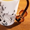 thumbnail image 3 of 3X de Ceramica del Manejar de Violin de la Novedad Creativa Espectro Libre de Te de Leche Cafetaza de la Personalidad Regalo Instrumento Musical Unico, 3 of 8
