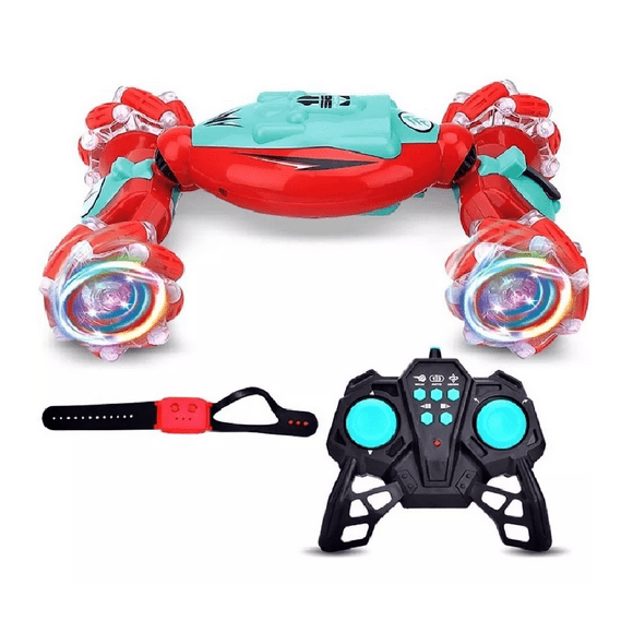 Vehículo Acrobacias One Key Spray R/ Control Y Pulsera Sensor Rojo bitwow jt3204r