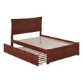 thumbnail image 2 of AFI Lit Complet en Bois Massif avec Tiroir-Lit Simple et Chargeur USB en Noyer, 2 of 11