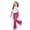 Set 30# Hot Pink, variant on oqasdz Stylish Girls Casual Outfit with Bow Print and Flared Leg Pants 2 Piece for Kids and Toddler Comfy Daily Wear