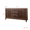 thumbnail image 6 of BARNUT Sideboard Buffet Cabinet with Storage,Farmhouse Wooden Buffet Table with Removable Shelf and Three Sliding Drawers,Espresso, 6 of 6