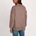 thumbnail image 6 of Yokua Oversized Women's Solid Fleece Crew Neck Sweatshirt, 6 of 8