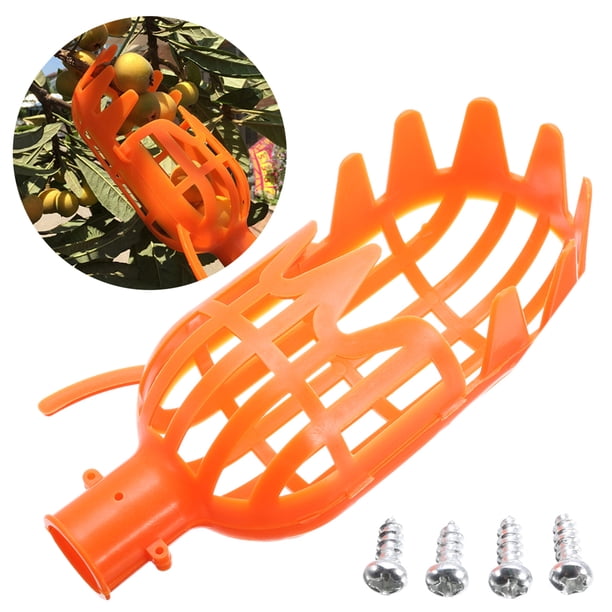 Recogedor de frutas de plástico, cabezal recolector de frutas, cesta para recoger frutas