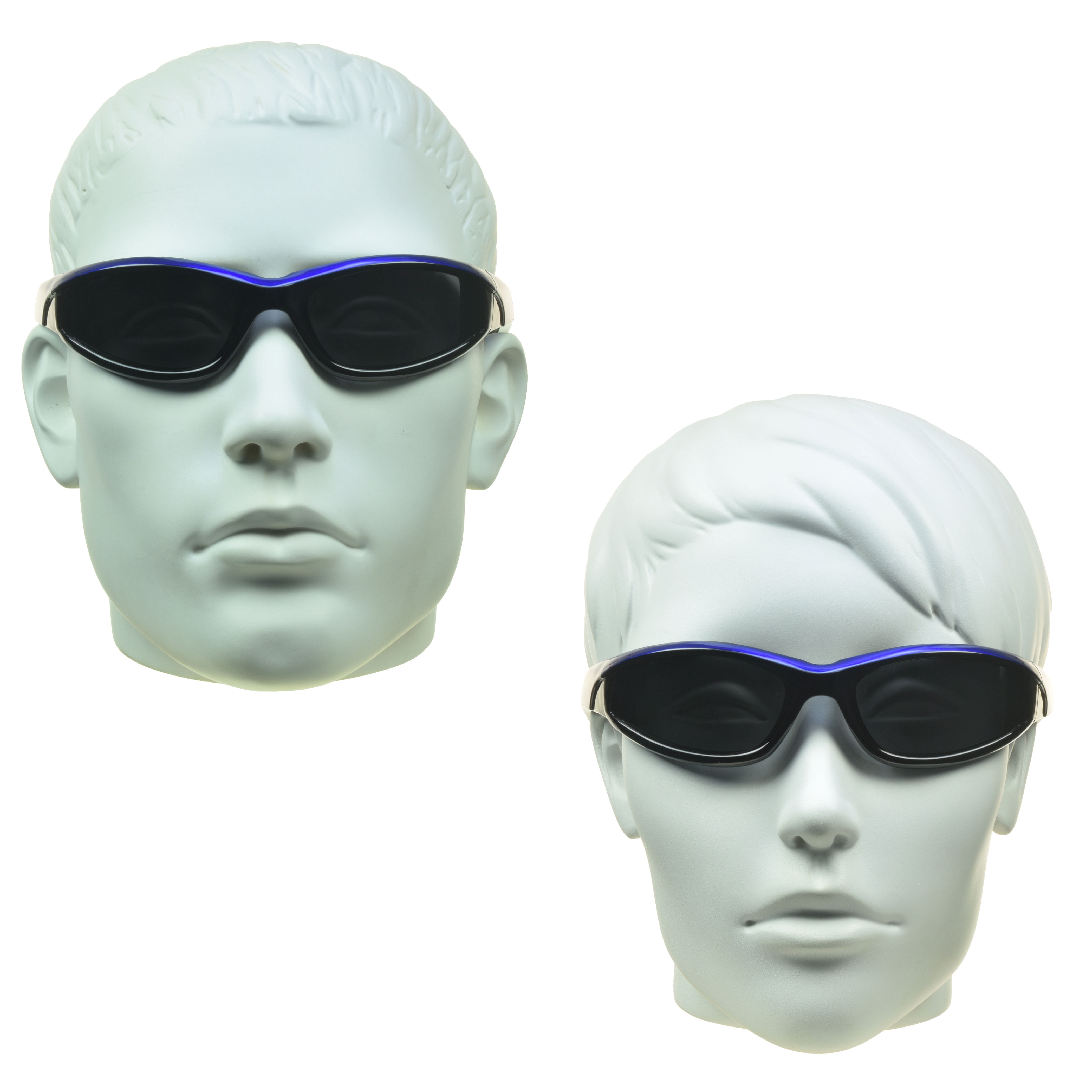 Bikershades Motorcycle Biker Day Night Safety Glasses Men Women Blue Clear & Gray