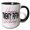 Black/White, variant on 3drose, Pink Pastel Cursive Happy 25th Birthday, 15oz Mug
