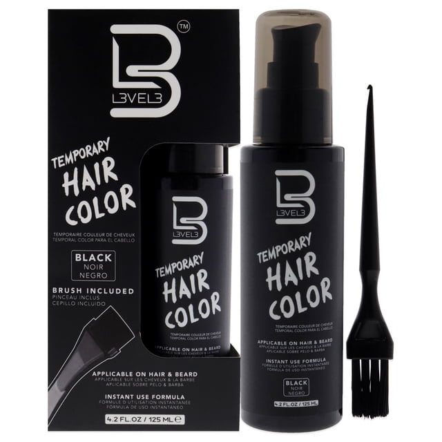 L3VEL3 Color de pelo Color de Barba Temporal - Negro 4.2 oz L3VEL3 Color de pelo 4.2 oz