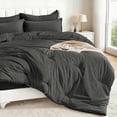 thumbnail image 5 of Dhole 7-Piece Bed Sheet Set - Queen Size Comforter, Pillowcases & Sheet Collection for Cozy Bedding Comfort Gray, 5 of 14