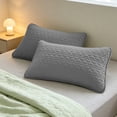 thumbnail image 2 of Pillow Covers,Soft Sweatproof Comfortable Pillow Case for Sleeping | Waterproof Quilted Breathable Stain Resistant Pillowcase | Bedroom Bedding,29.1x18.9 Inch,Gray, 2 of 7