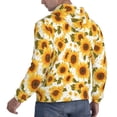 thumbnail image 6 of Lsque Modern Elegant Sunflower Pattern Casual Men's Hoodie,Hooded Sweatshirt with Kangaroo Pocket,Pullover Hoodie-X-Large, 6 of 7